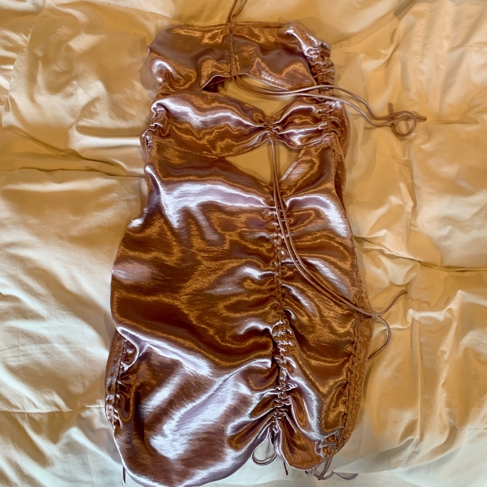For love and lemons purple metallic Sonora dress